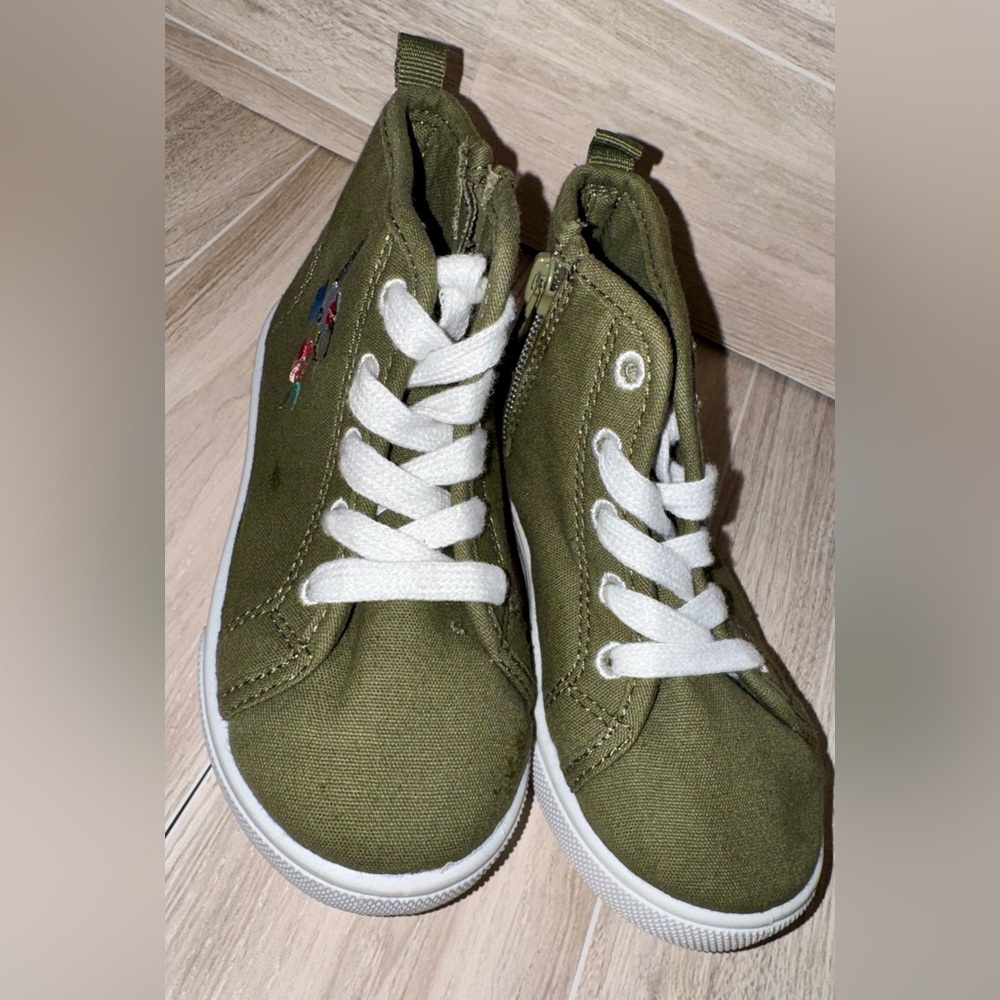 💚 Carter’s - Toddler Girls’ Green High-Top Sneakers - size 9 (NWT) - Picture 9 of 12